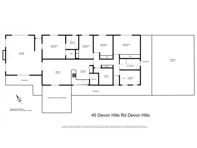 45 Devon Hills Road, Devon Hills TAS 7300 Floorplan