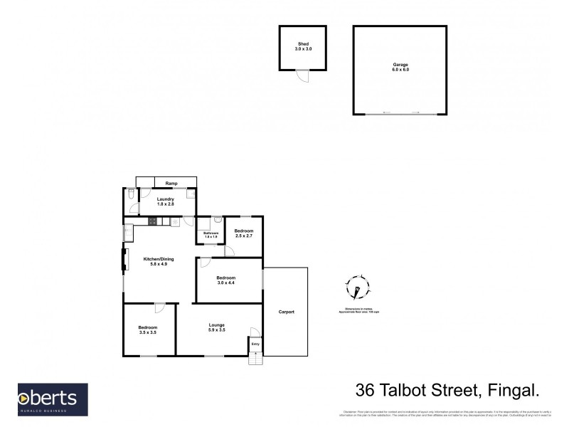 36 Talbot Street, Fingal TAS 7214 Floorplan