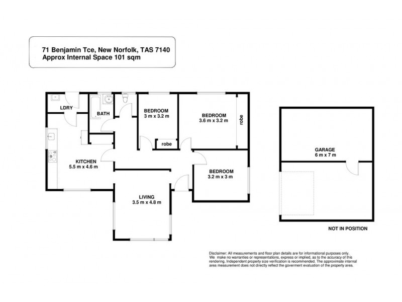 71 Benjamin Terrace, New Norfolk TAS 7140 Floorplan