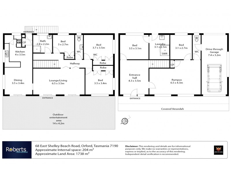 68 East Shelly Beach Road, Orford TAS 7190 Floorplan