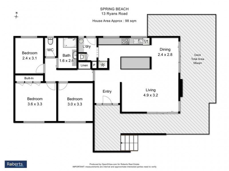 13 Ryans Road, Spring Beach TAS 7190 Floorplan