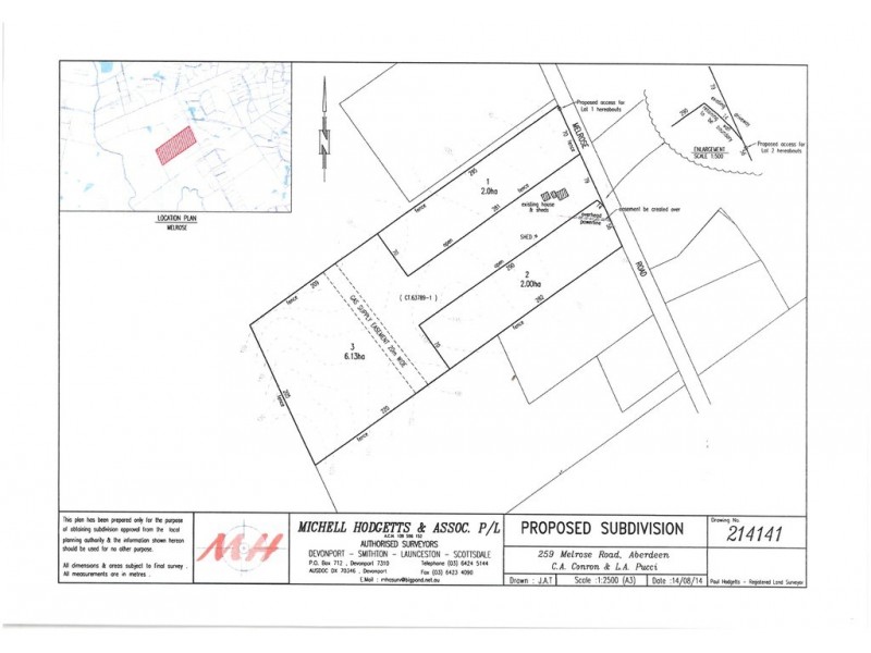 Lot 2, 259 Melrose Road, Aberdeen TAS 7310