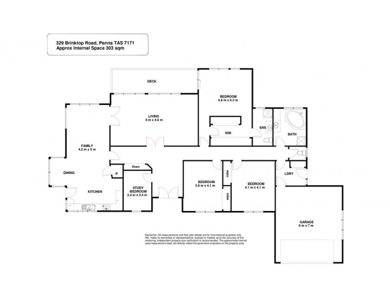 329 Brinktop Road, Penna TAS 7171 Floorplan