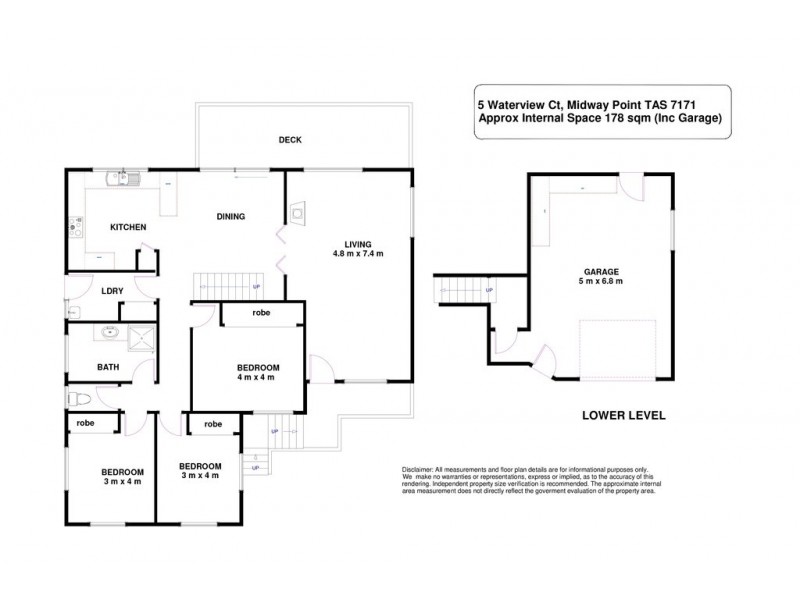 5 Waterview Court, Midway Point TAS 7171 Floorplan