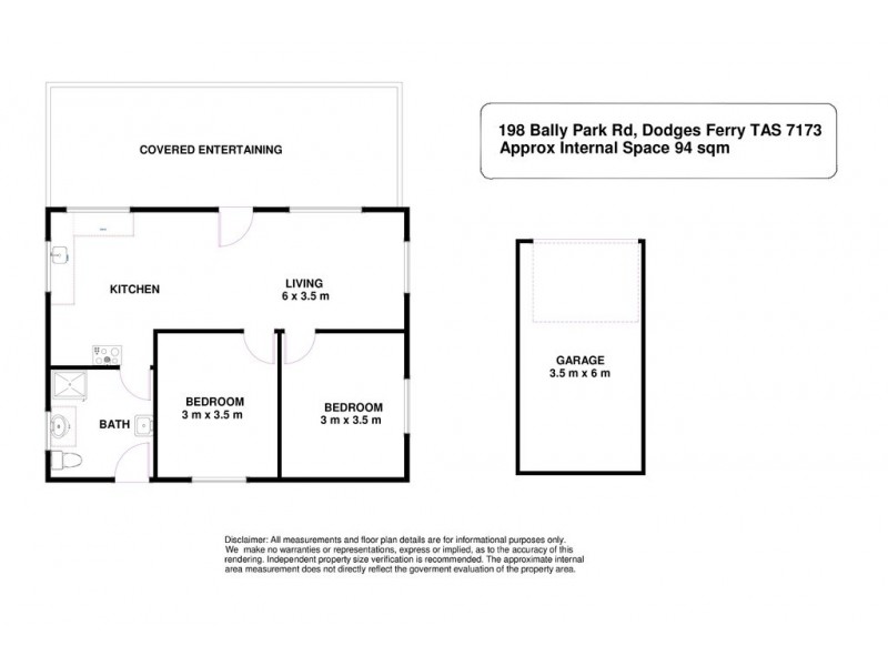 198 Bally Park Road, Dodges Ferry TAS 7173 Floorplan