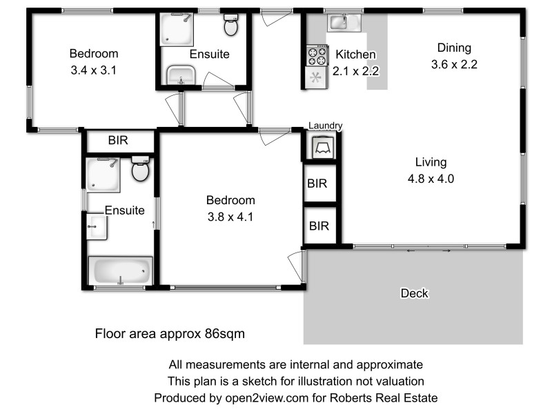 Cabin 21 Stewarts Bay Lodge, Port Arthur TAS 7182 Floorplan