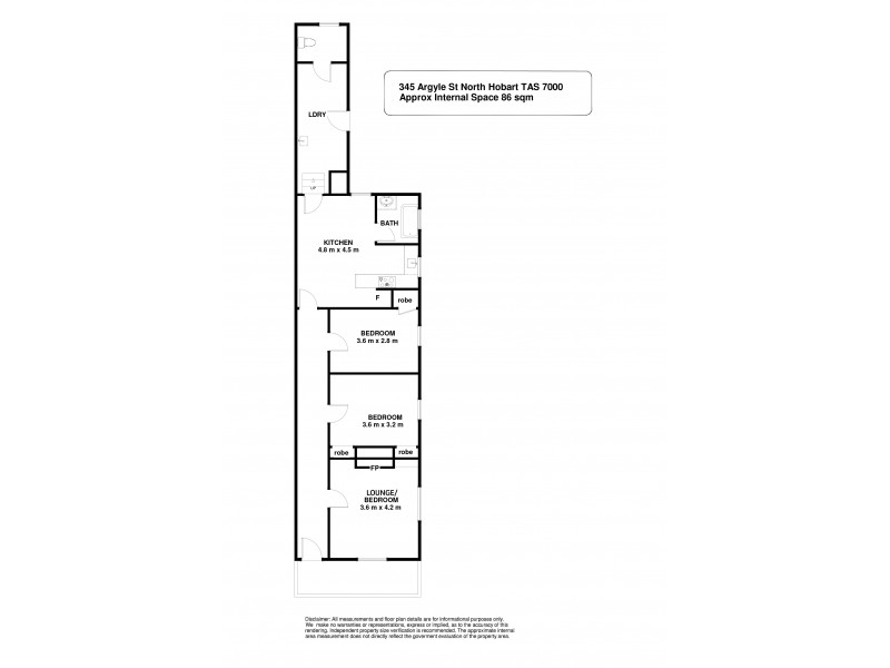 345 Argyle Street, North Hobart TAS 7000 Floorplan