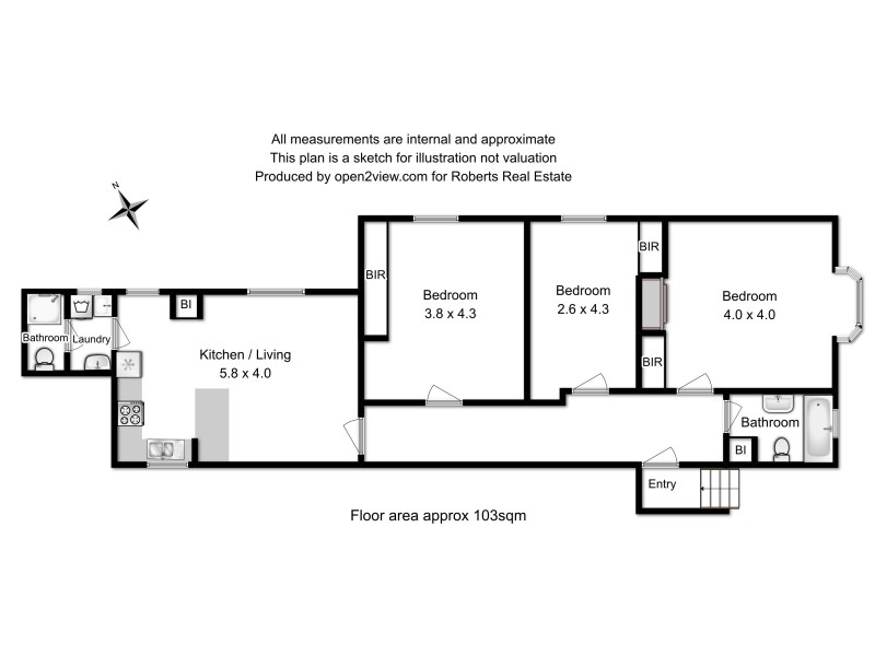 2 263 Macquarie Street, Hobart TAS 7000 Floorplan