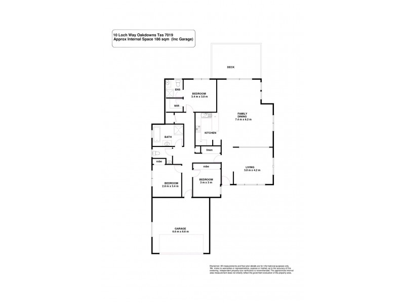 10 Loch Way, Oakdowns TAS 7019 Floorplan