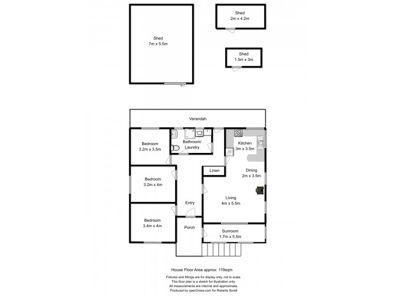 1416 Woodsdale Road, Levendale TAS 7120 Floorplan