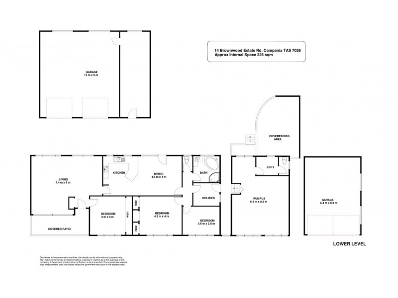 14 Brownwood Estate Road, Campania TAS 7026 Floorplan