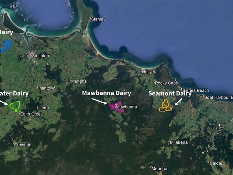 . Mawbanna, Edith Creek, Montumana and, Smithton TAS 7330