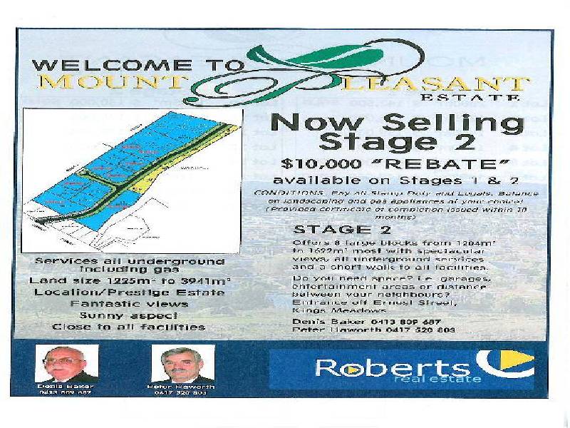 * Mount Pleasant Estate, Kings Meadows TAS 7249