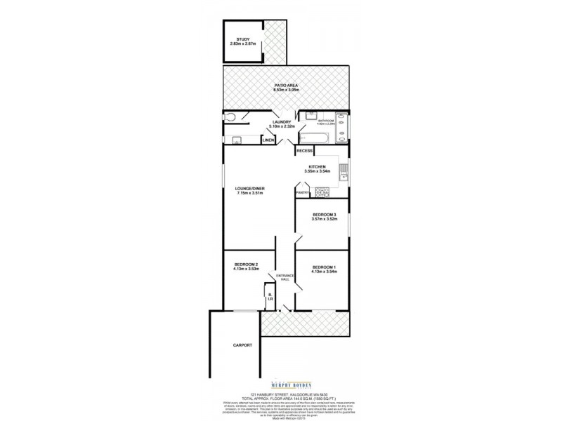 121 Hanbury Street, Kalgoorlie WA 6430 Floorplan