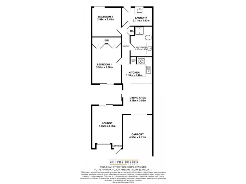 1/225 Egan Street, Kalgoorlie WA 6430 Floorplan