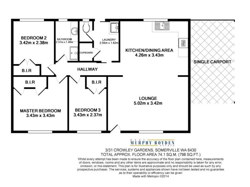 3/31 Crowley Gardens Somerville, Kalgoorlie WA 6430 Floorplan