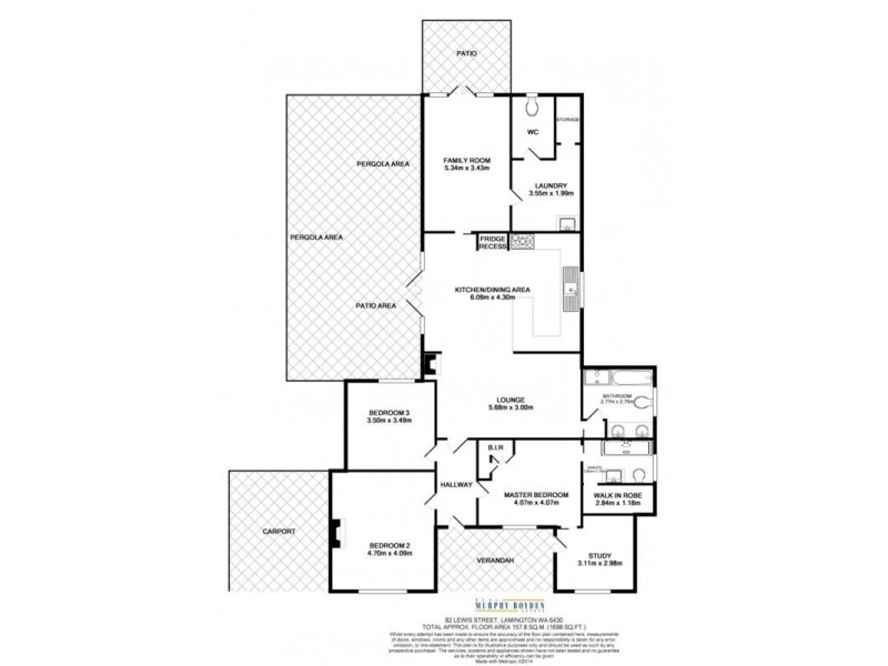 82 Lewis St Lamington, Kalgoorlie WA 6430 Floorplan