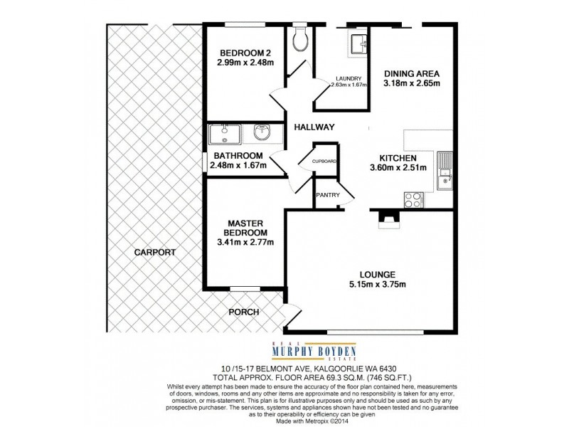 10/17 Belmont Avenue, Kalgoorlie WA 6430 Floorplan