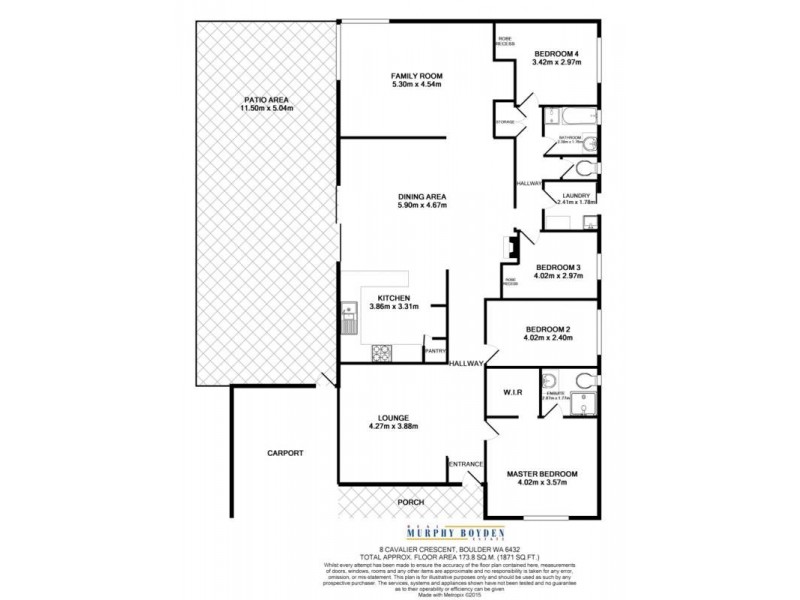 8 Cavalier Crescent Boulder, Kalgoorlie WA 6430 Floorplan