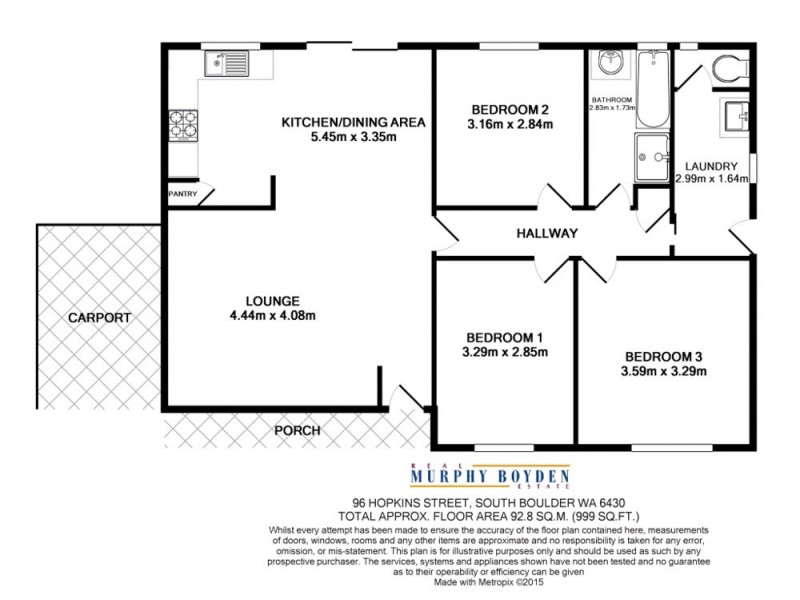 96 Hopkins St  Boulder, Kalgoorlie WA 6430 Floorplan