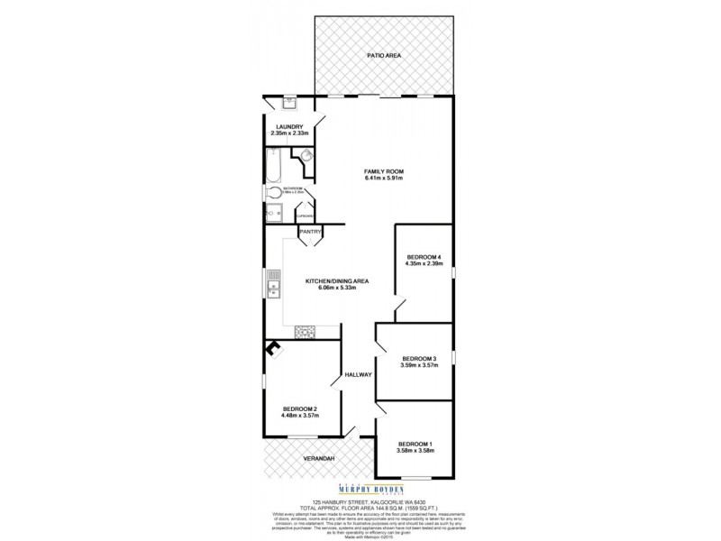 125 Hanbury St, Kalgoorlie WA 6430 Floorplan