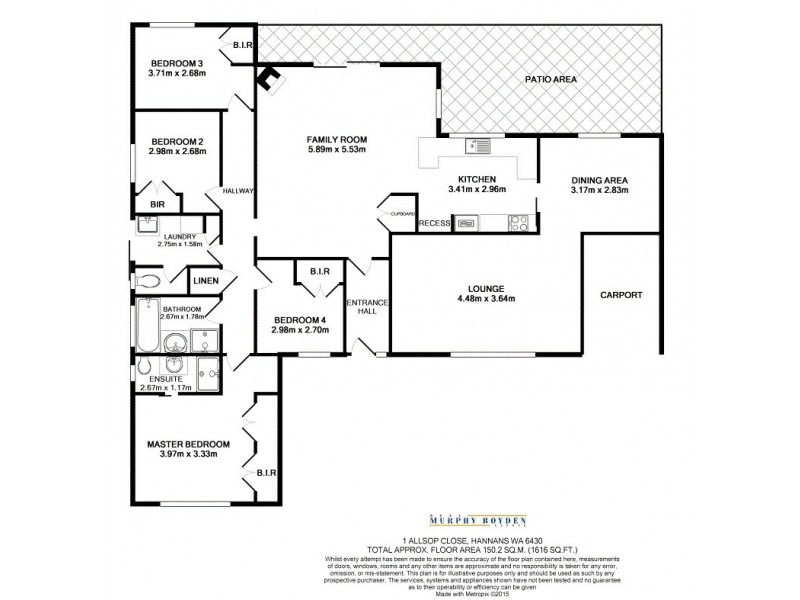 1 Allsop Close Hannans, Kalgoorlie WA 6430 Floorplan