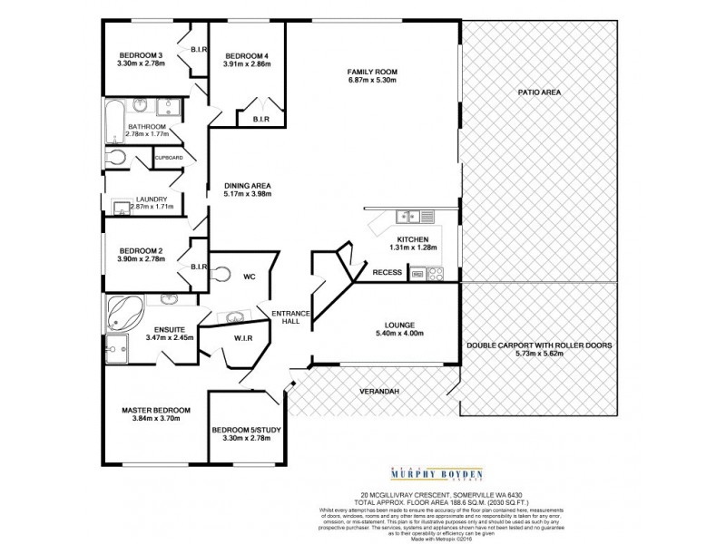 20 McGillivray Crescent Somerville, Kalgoorlie WA 6430 Floorplan