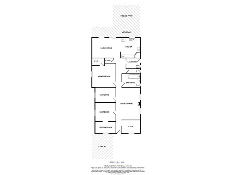 4 Butler Street Piccadilly, Kalgoorlie WA 6430 Floorplan