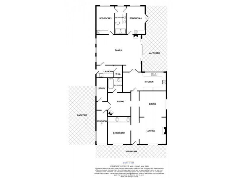 12 Elizabeth Street, Mullingar WA 6430 Floorplan