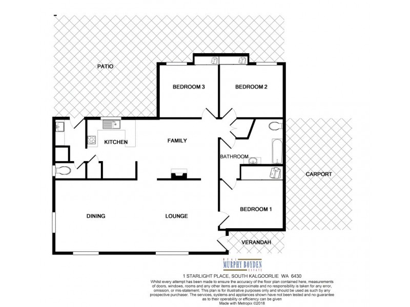 1 Starlight Place, South Kalgoorlie WA 6430 Floorplan