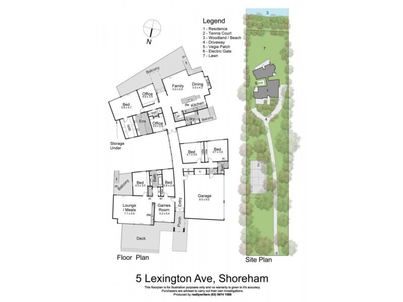 5  Lexington Ave, Shoreham VIC 3916 Floorplan