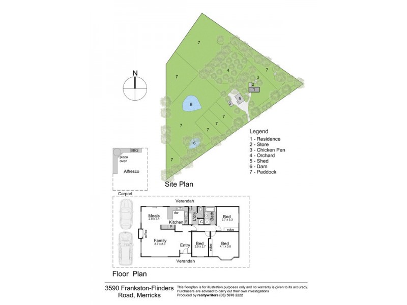 3590 Frankston Flinders Rd, Merricks VIC 3916 Floorplan