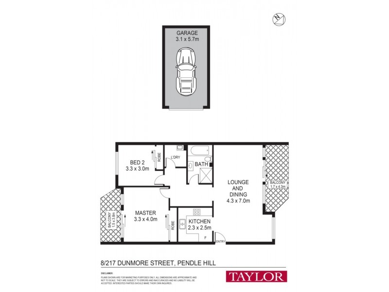 8/217 Dunmore Street, Pendle Hill NSW 2145 Floorplan