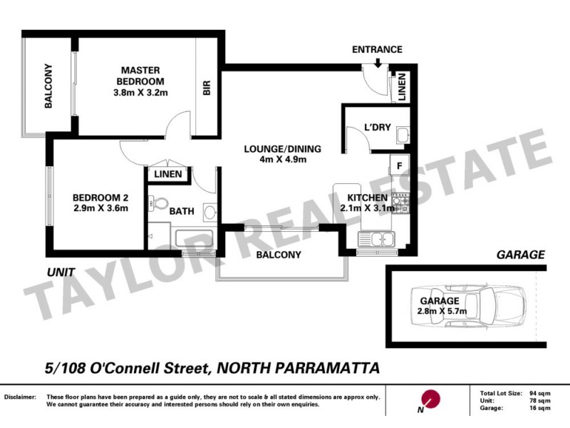 5/108-110 O’Connell Street, North Parramatta NSW 2151 Floorplan