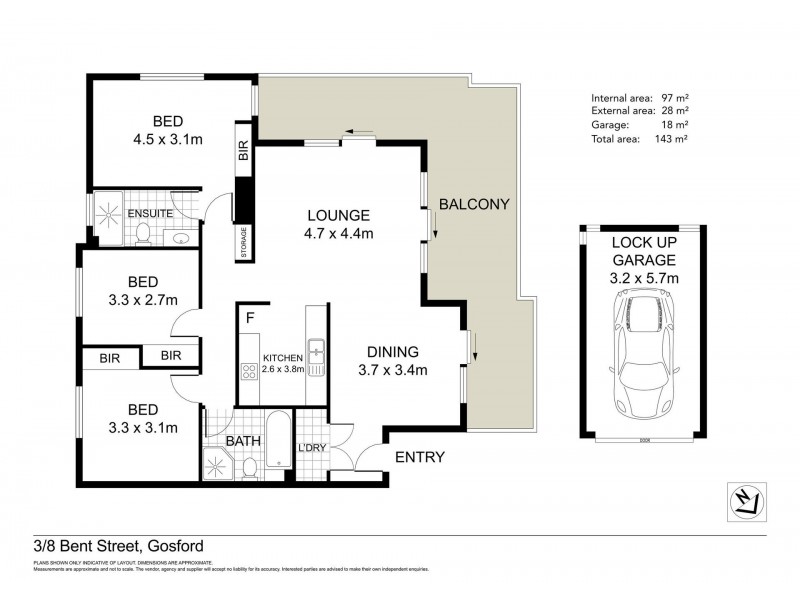 3/8 Bent Street, Gosford NSW 2250 Floorplan