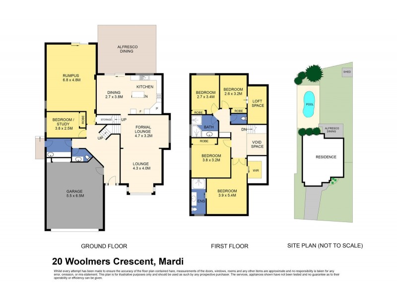 20 Woolmers Crescent, Mardi NSW 2259 Floorplan