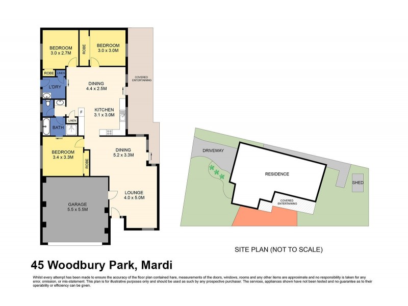45 Woodbury Park Drive, Mardi NSW 2259 Floorplan