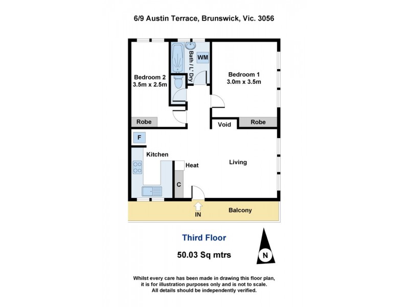 6/9 Austin Terrace, Brunswick VIC 3056 Floorplan