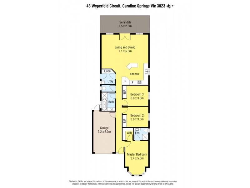 43 Wyperfeld Circuit, Caroline Springs VIC 3023 Floorplan