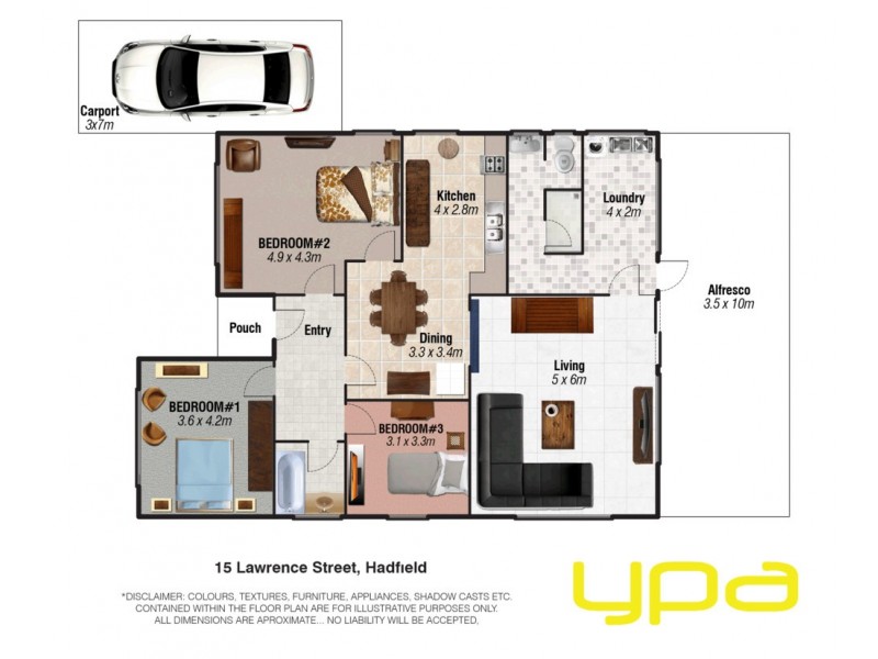 15 Lawrence Street, Hadfield VIC 3046 Floorplan