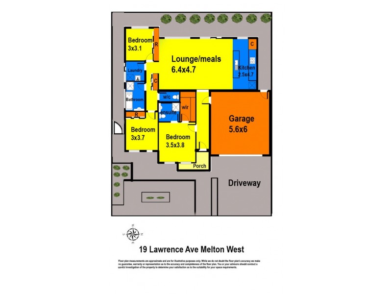 19 Lawrence Avenue, Melton West VIC 3337 Floorplan