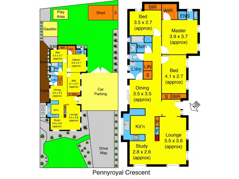 34 Pennyroyal Crescent, Kurunjang VIC 3337 Floorplan