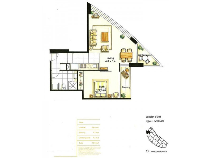 512/100 Harbour Esplanade, Docklands VIC 3008 Floorplan