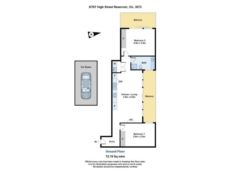5/767  High Street, Reservoir VIC 3073 Floorplan
