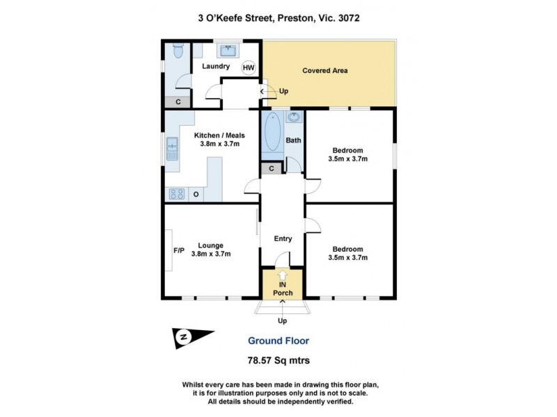 3 Okeefe Street, Preston VIC 3072 Floorplan