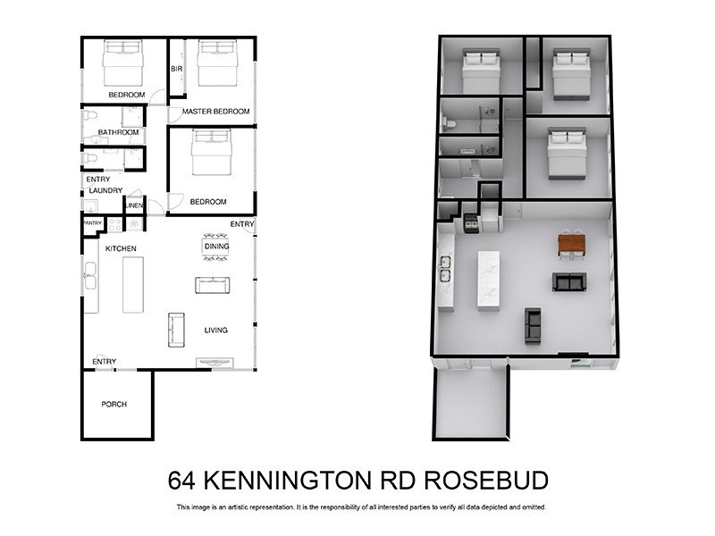 64 Kennington Road, Rosebud VIC 3939 Floorplan