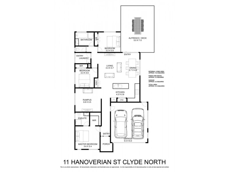 11 Hanoverian Street, Clyde North VIC 3978 Floorplan
