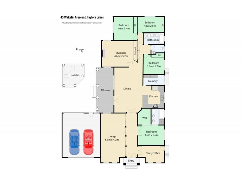 45 Wakelin Crescent, Taylors Lakes VIC 3038 Floorplan