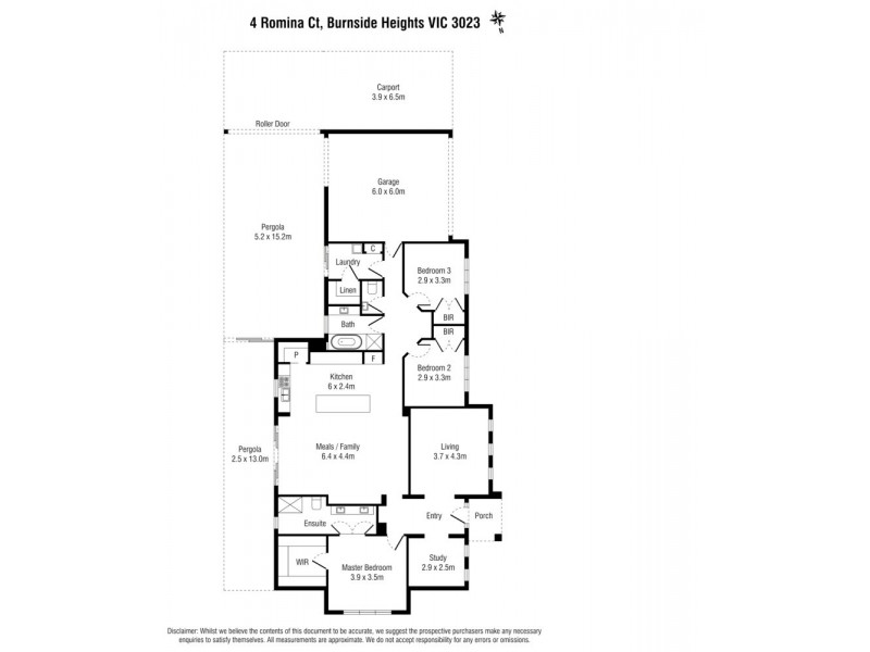 4 Romina Court, Burnside Heights VIC 3023 Floorplan