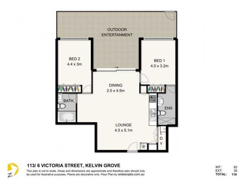 113/6 Victoria Street, Kelvin Grove QLD 4059 Floorplan